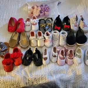 Lots of baby girl shoes